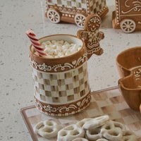 Mocha Check Gingerbread Mug