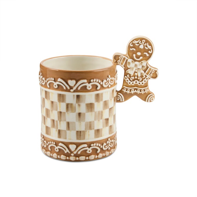 Mocha Check Gingerbread Mug image number 0