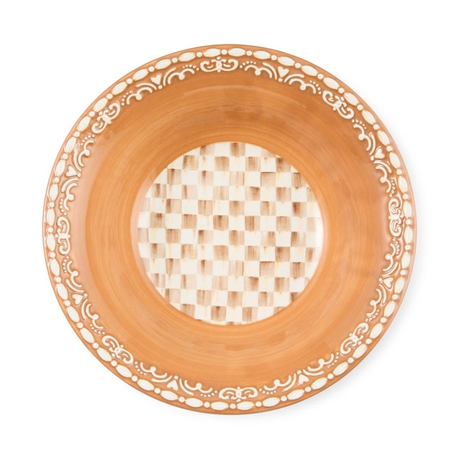 Mocha Check Gingerbread Serving Bowl image number 2