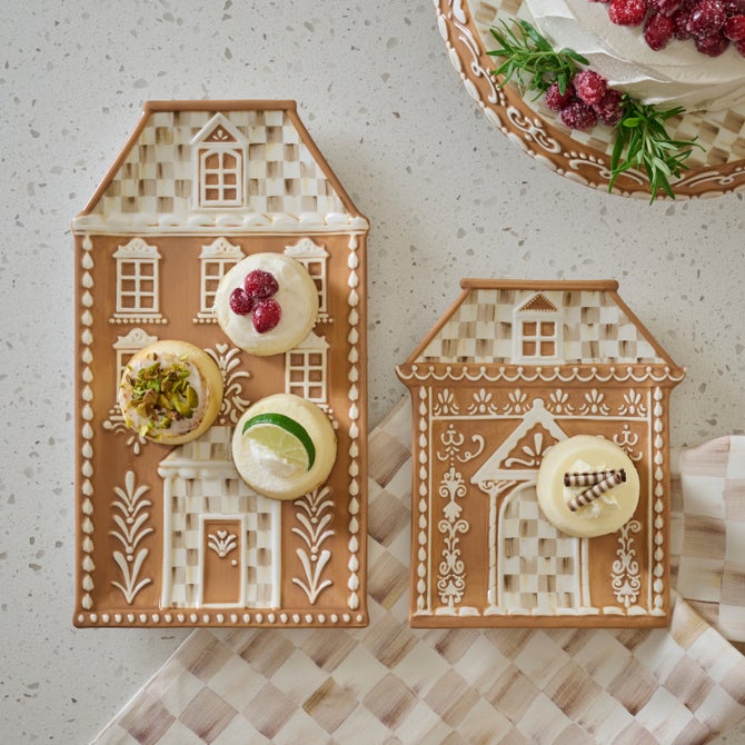 Mocha Check Gingerbread Serving Platter image number 3