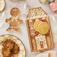 Mocha Check Gingerbread Serving Platter