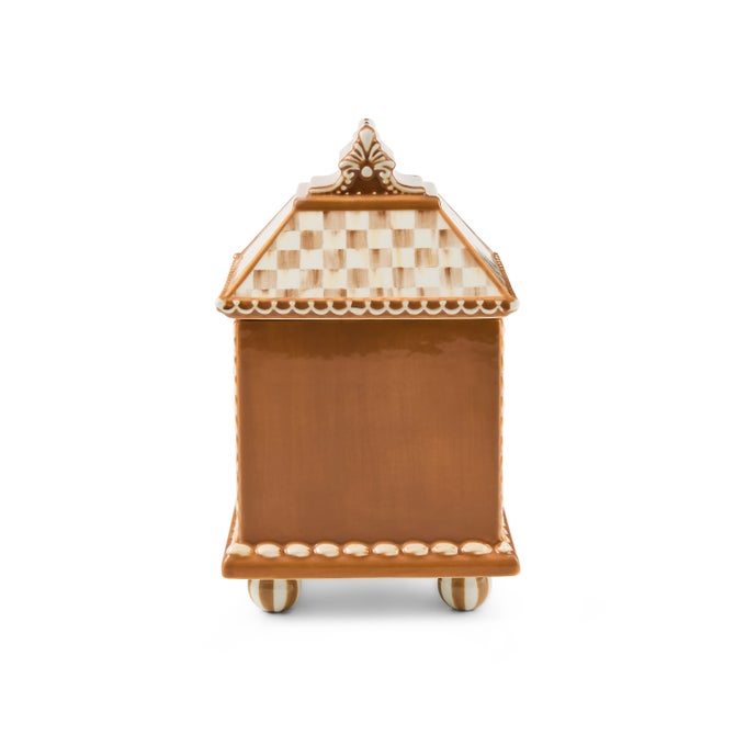 Mocha Check Gingerbread Small Canister image number 2
