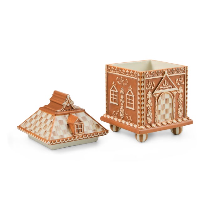 Mocha Check Gingerbread Small Canister image number 3