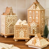 Mocha Check Gingerbread Small Canister