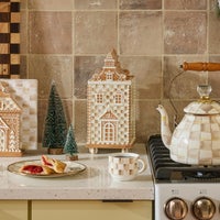 Mocha Check Gingerbread Medium Canister