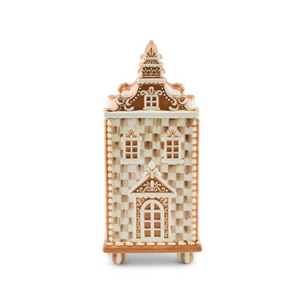 Mocha Check Gingerbread Medium Canister