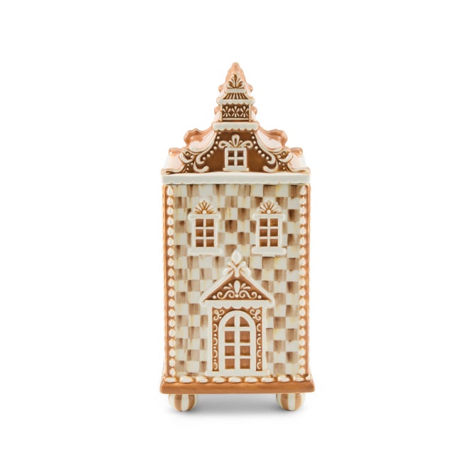 Mocha Check Gingerbread Medium Canister image number 0