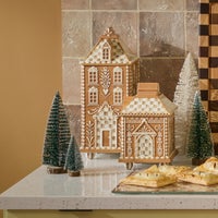 Mocha Check Gingerbread Large Canister