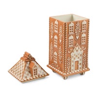 Mocha Check Gingerbread Large Canister