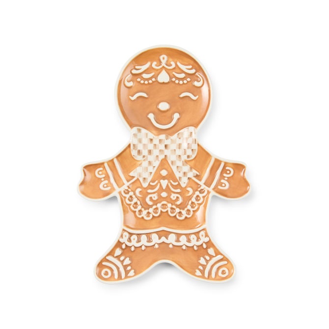 Mocha Check Gingerbread Spoon Rest image number 0