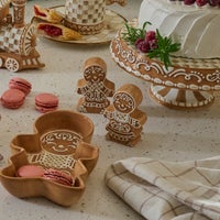 Mocha Check Gingerbread Salt & Pepper Shaker Set