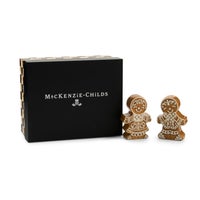 Mocha Check Gingerbread Salt & Pepper Shaker Set
