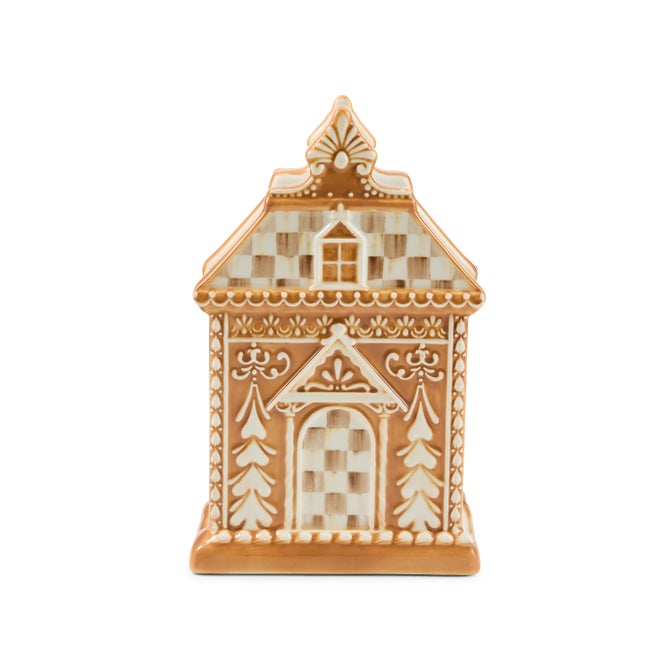 Mocha Check Gingerbread Napkin Holder image number 2