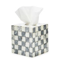 Sterling Check Capiz Boutique Tissue Box Cover