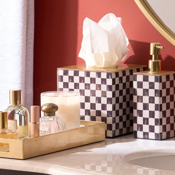 Courtly Check Glass Boutique Tissue Box Cover image number 1