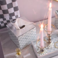 Sterling Check Glass Boutique Tissue Cover