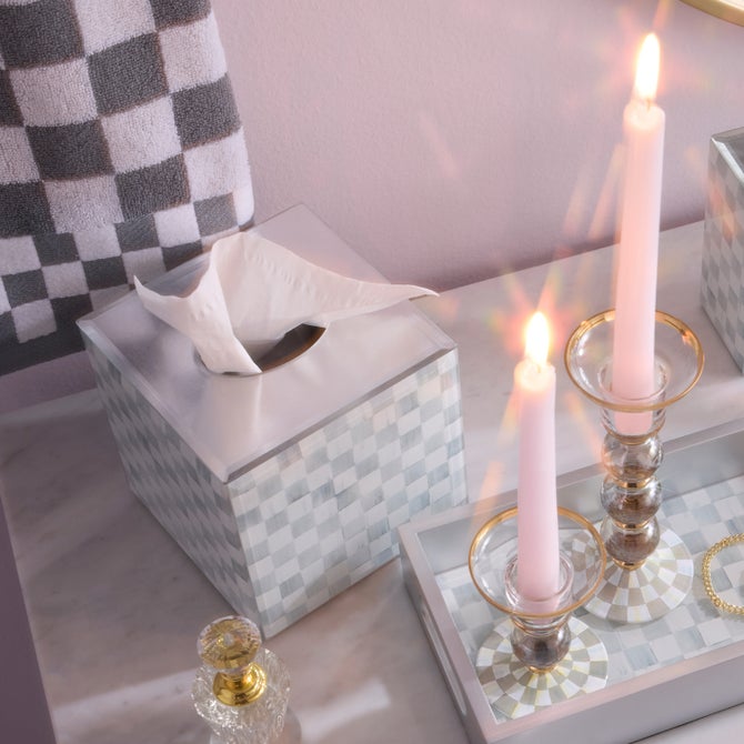 Sterling Check Glass Boutique Tissue Cover image number 1