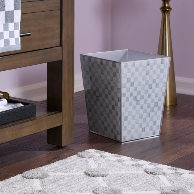 Sterling Check Glass Waste Bin image number 1