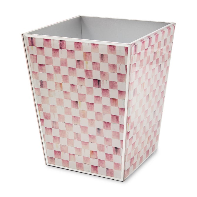 Rosy Check Glass Waste Bin image number 0
