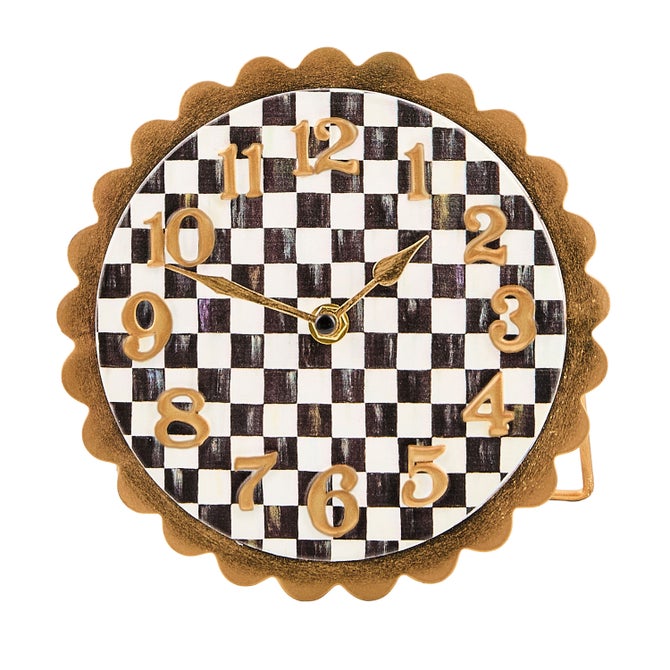 Courtly Check Scalloped Desk Clock image number 0