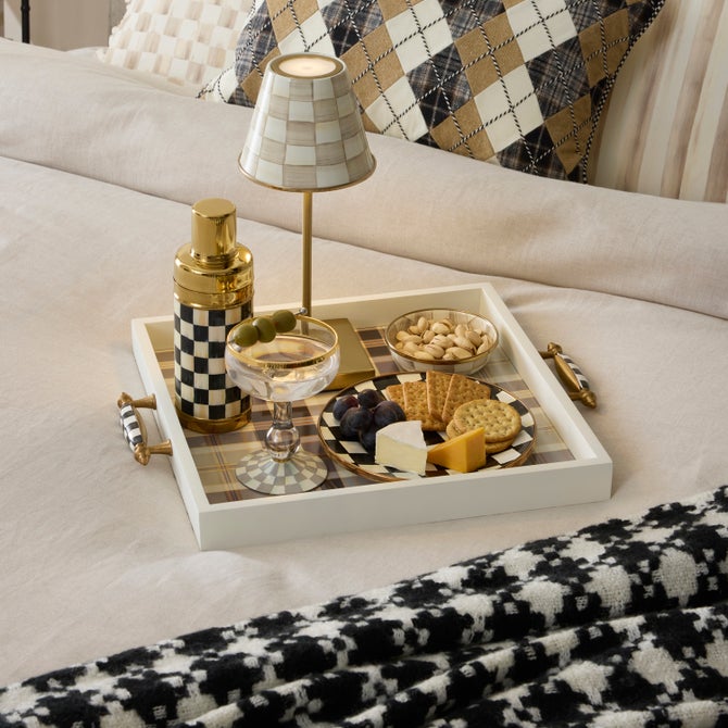 Mocha Tartan Serving Tray image number 1