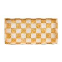Gold Check Capiz Vanity Tray