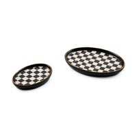 Courtly Check Oval Trinket Dishes, Set of 2