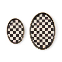 Courtly Check Oval Trinket Dishes, Set of 2