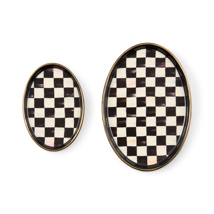 Courtly Check Oval Trinket Dishes, Set of 2