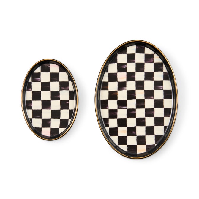 Courtly Check Oval Trinket Dishes, Set of 2 image number 0