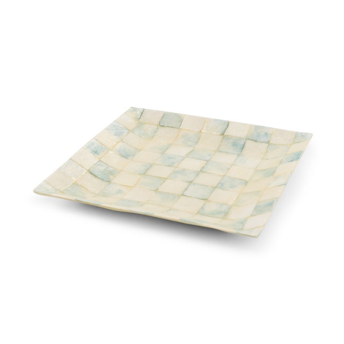 Sky Check Capiz Catchall Tray image number 0