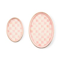 Rosy Check Oval Trinket Dishes, Set of 2