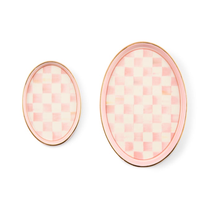 Rosy Check Oval Trinket Dishes, Set of 2 image number 0