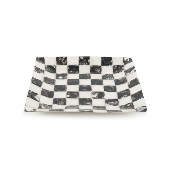 Courtly Check Capiz Catchall Tray image number 0