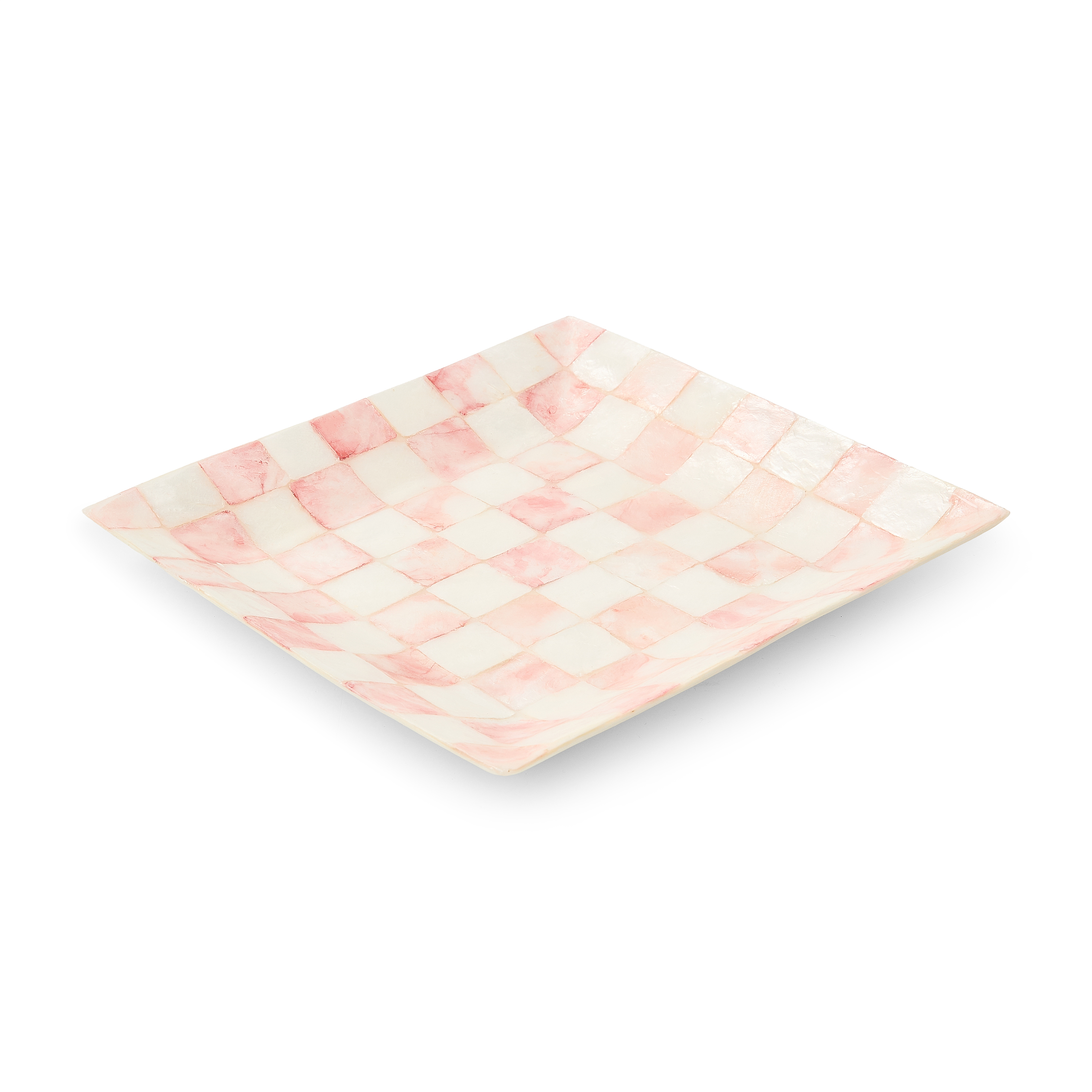 MacKenzie-Childs | Rosy Check Capiz Catchall Tray