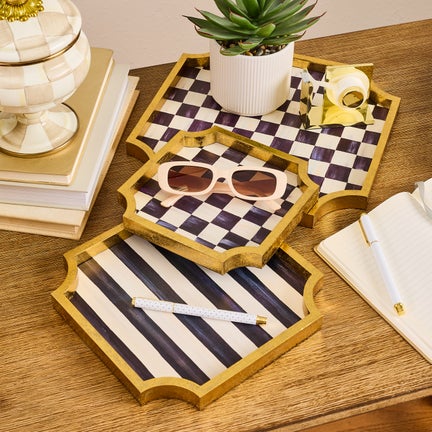 Courtly Stackable Trinket Trays, Set of 3
