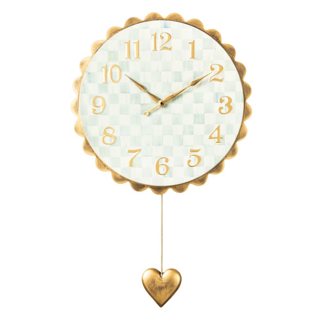 Sterling Check Heart Pendant Wall Clock image number 0