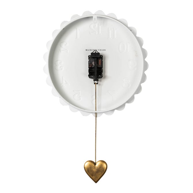 Sterling Check Heart Pendant Wall Clock image number 2
