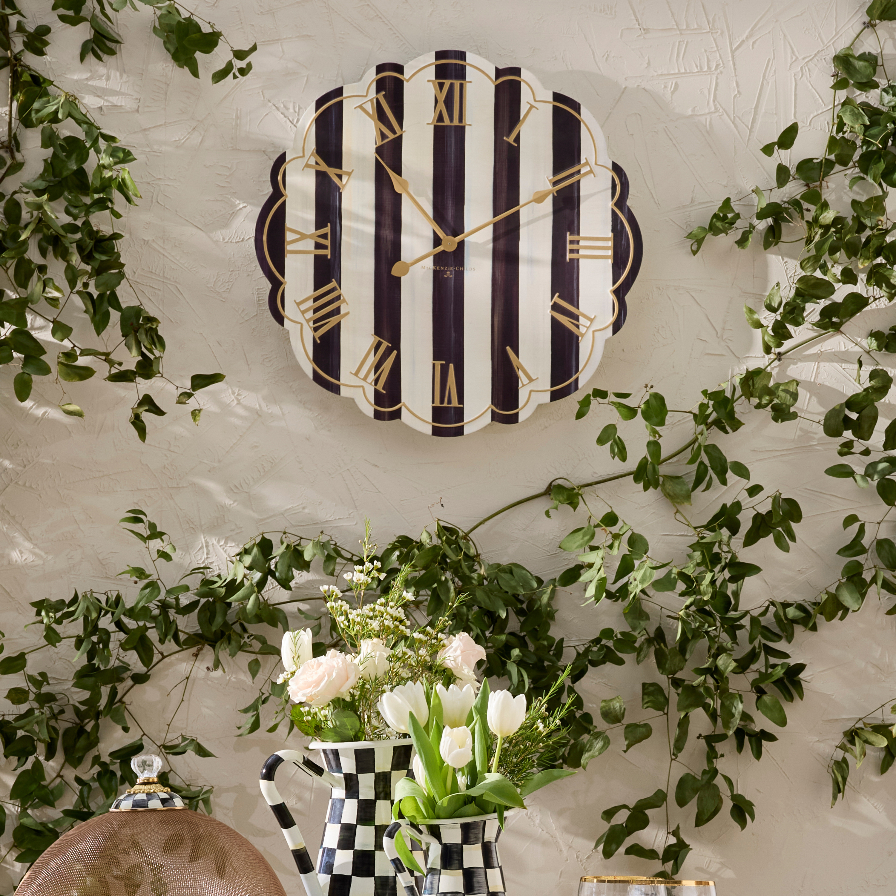 MacKenzie-Childs | Courtly Stripe Wall Clock