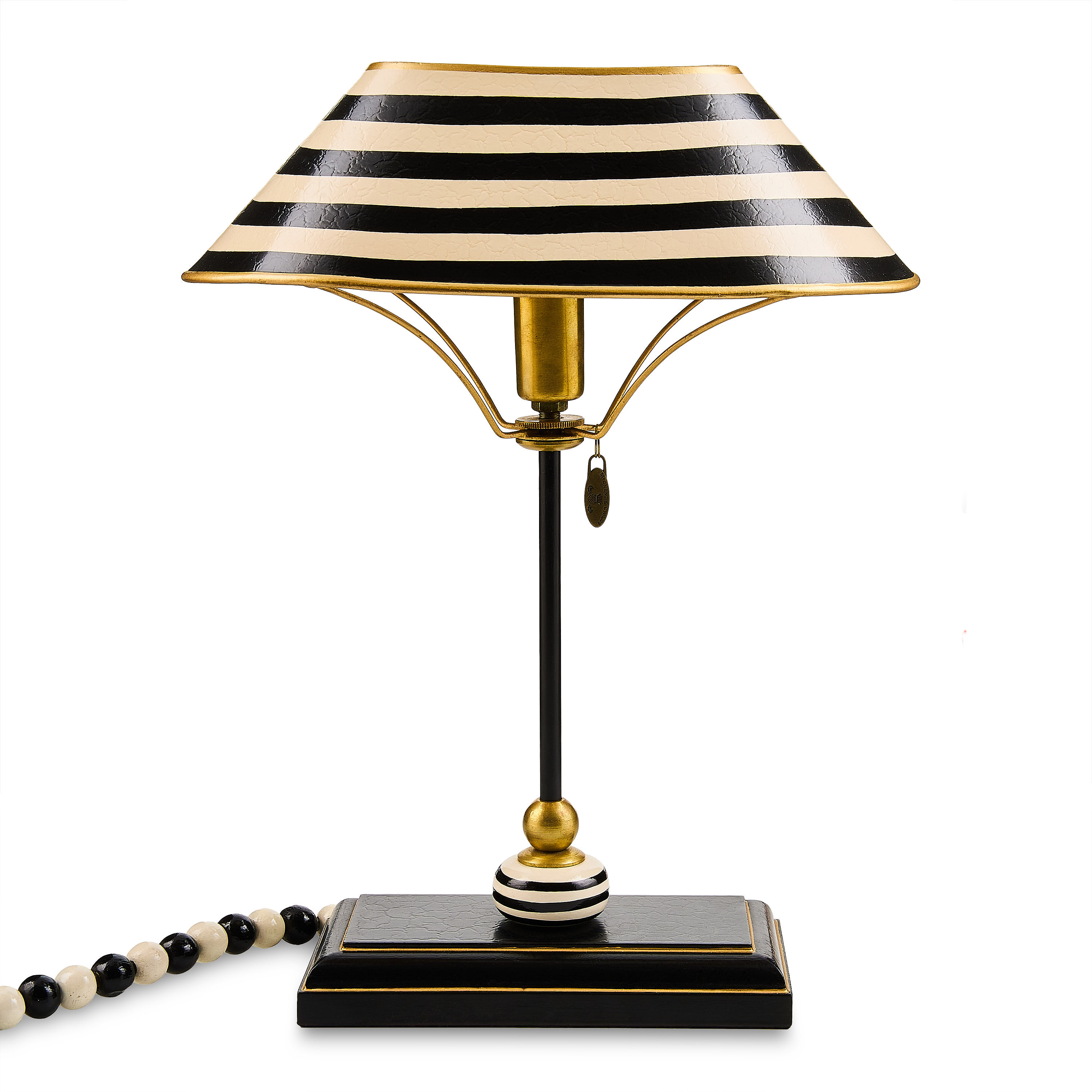 MacKenzie-Childs | Black and White Library Lamp