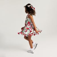 Posh Peanut Wild Rose Check Twirl Dress