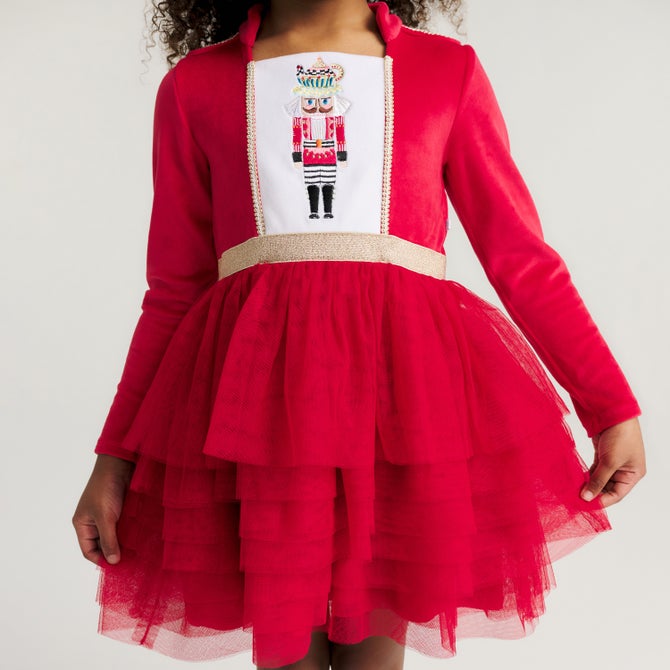 Posh Peanut Nutcrackers Velour Dress image number 7
