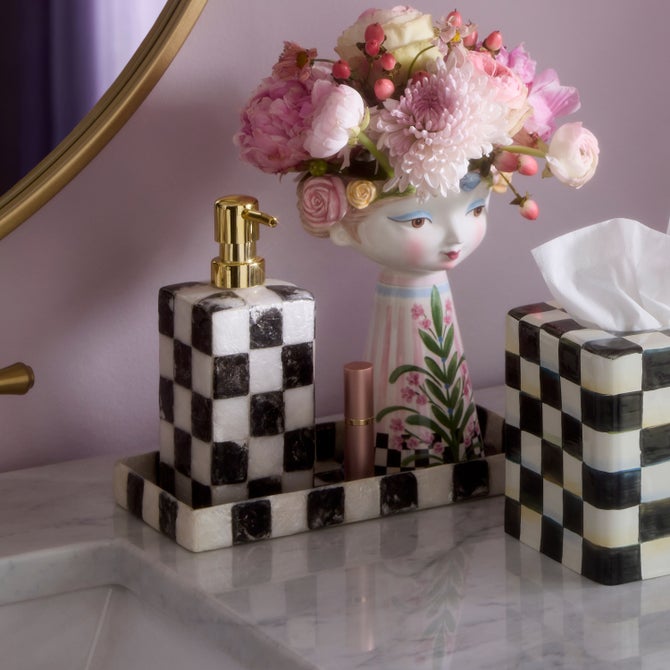 Courtly Check Capiz Vanity Tray image number 3