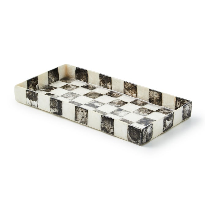 Courtly Check Capiz Vanity Tray image number 0