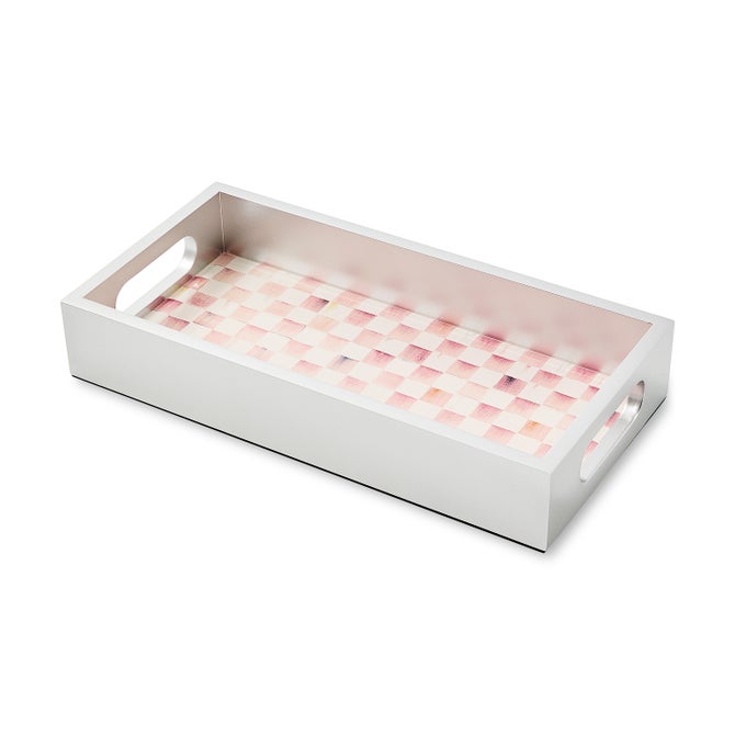 Rosy Check Glass Vanity Tray image number 0