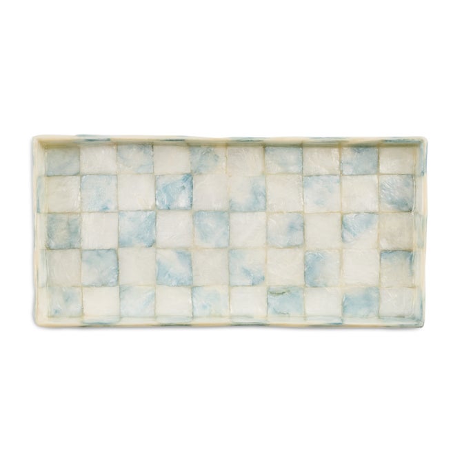 Sky Check Capiz Vanity Tray image number 2