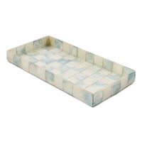 Sky Check Capiz Vanity Tray