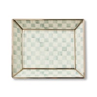 Sterling Check Small Glass Tray