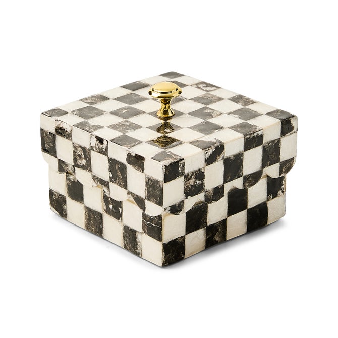 Courtly Check Capiz Scalloped Box image number 0