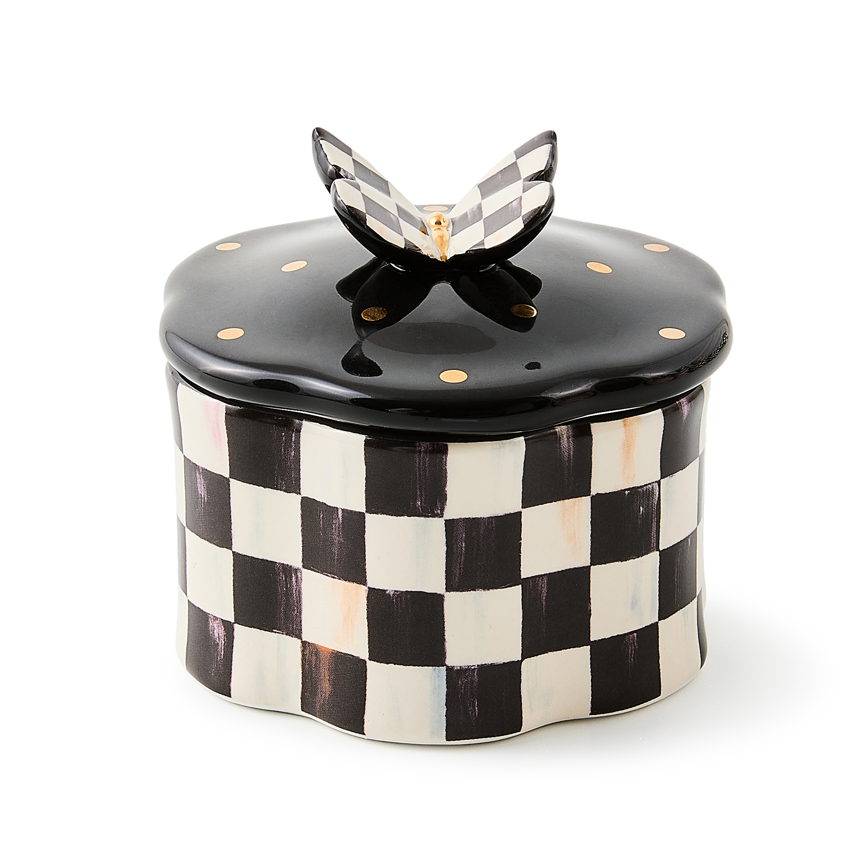 MacKenzie-Childs | Courtly Check Butterfly Trinket Box